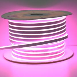 Rola Banda Led- culoare  Roz -Tip Neon 7W/m-  lungime 50m -Tensiune de alimentare banda 230V AC 50Hz (prin alimentator)