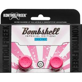 Set 2 Bucati Thumbgrip din Silicon Performance KontrolFreek BombShell Special Edition, Thumbstick Accesoriu Controller PS5, PS4, Crestere Acuratete si Confort, Roz