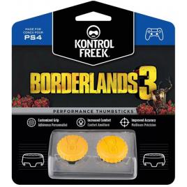 Set 2 Bucati Thumbgrip din Silicon Performance KontrolFreek Borderlands 3, Thumbstick Accesoriu Controller PS5, PS4, Crestere Acuratete si Confort, Portocaliu