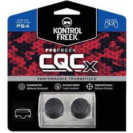 Set 2 Bucati Thumbgrip din Silicon Performance KontrolFreek CQC X, Thumbstick Accesoriu Controller PS5, PS4, Crestere Acuratete si Confort, Gri