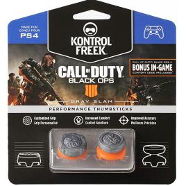 Set 2 Bucati Thumbgrip din Silicon Performance KontrolFreek CoD Black OPS Grav Slam, Thumbstick Accesoriu Controller PS5, PS4, Crestere Acuratete si Confort, Gri