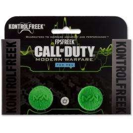 Set 2 Bucati Thumbgrip din Silicon Performance KontrolFreek CoD FPS FREEK Modern Warfare, Thumbstick Accesoriu Controller PS5, PS4, Crestere Acuratete si Confort, Verde