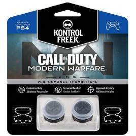 Set 2 Bucati Thumbgrip din Silicon Performance KontrolFreek CoD Modern Warfare A.D.S, Thumbstick Accesoriu Controller PS5, PS4, Crestere Acuratete si Confort, Gri