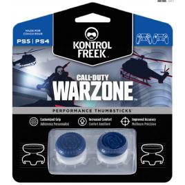 Set 2 Bucati Thumbgrip din Silicon Performance KontrolFreek CoD Warzone, Thumbstick Accesoriu Controller PS5, PS4, Crestere Acuratete si Confort, Albastru