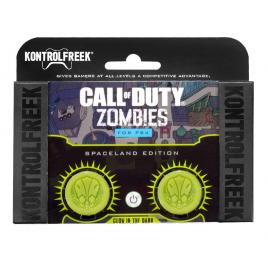 Set 2 Bucati Thumbgrip din Silicon Performance KontrolFreek CoD Zombies Spaceland Edition, Thumbstick Accesoriu Controller PS5, PS4, Crestere Acuratete si Confort, Verde