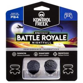 Set 2 Bucati Thumbgrip din Silicon Performance KontrolFreek FPSFreek Battle Royale Nightfall, Thumbstick Accesoriu Controller PS5, PS4, Crestere Acuratete si Confort, Negru