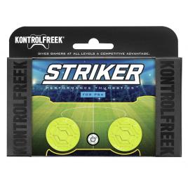 Set 2 Bucati Thumbgrip din Silicon Performance KontrolFreek STRIKER, Thumbstick Accesoriu Controller PS5, PS4, Crestere Acuratete si Confort, Verde