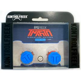 Set 2 Bucati Thumbgrip din Silicon Performance KontrolFreek TMARTN Signature Edition, Thumbstick Accesoriu Controller PS5, PS4, Crestere Acuratete si Confort, Albastru