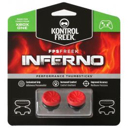 Set 2 Bucati Thumbgrip din Silicon Performance KontrolFreek Inferno, Thumbstick Accesoriu Controller Xbox Series X, One S, One, Crestere Acuratete si Confort, Rosu