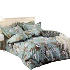 Set lenjerie de pat Jungle cearsaf, husa pilota, 4 huse perne pentru pat de dimensiuni 250x230 cm, 100% bumbac