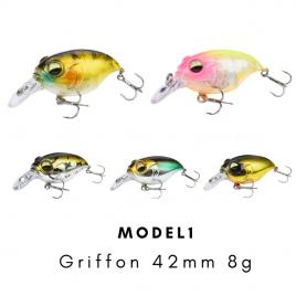 Set 5 Vobler floating pentru clean model Griffon 42mm 8g set 5 buc, voblere de top pentru pescuit la stiuca somn salau clean biban
