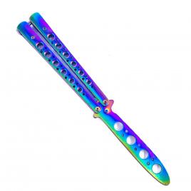 Briceag butterfly balisong CS:GO, fara tais, Cameleon type, 24 cm, fade, husa