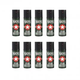 Set Format din 10 spray-uri Nato, lacrimogene 60 ml