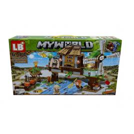 Set de constructie LB+, MyWorld Creativ, Moara mobila cu efecte luminoase, 402 piese