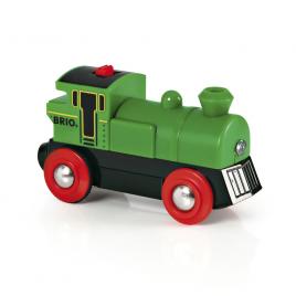 Locomotiva mica verde cu baterii brio