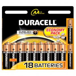 Baterii Duracell Basic AAAK18, 18 buc