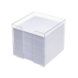 Cub hartie alba cu suport de plastic transparent, Exc, 750 coli, 9 x 9 cm