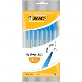 Pix BIC Round Stic, Albastru, 8 buc
