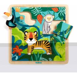 Puzzle lemn Jungla Djeco