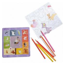 Set de desen cu piese magnetice Animale