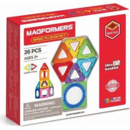 Set magnetic de construit- Magformers Basic Plus 26 piese