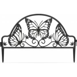 Bordura pentru pat de flori / gard - 49 5 x 31 cm - negru