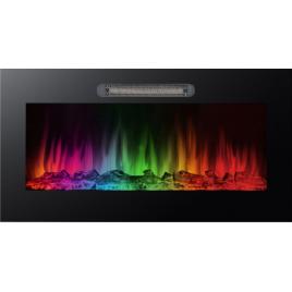 Semineu electric incorporat - radiator + LED RGB - 91 x 15 x 48 cm