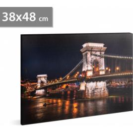 Tablou cu LED - Podul cu lanturi - 2 x AA 38 x 48 cm