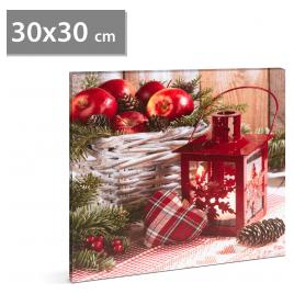 Tablou de Craciun cu LED - 30 x 30 cm