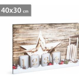 Tablou de Craciun cu LED - 40 x 30 cm