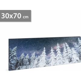 Tablou decorativ cu LED - 70 x 30 cm - peisaj de iarna