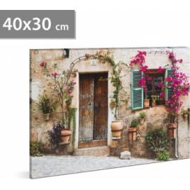 Tablou decorativ cu LED - and bdquo Street View and rdquo - 2 x AA 40 x 30 cm