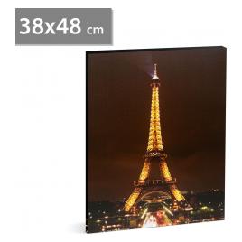 Tablou decorativ cu LED - and bdquo Turnul Eiffel and rdquo - 2 x AA 38 x 48 cm
