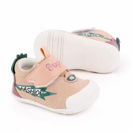 Pantofi roz somon pentru fetite - dino (marime disponibila: marimea 22)