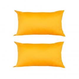 Set 2 perne decorative dreptunghiulare, 50x30 cm, pline cu puf mania relax, culoare galben