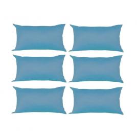 Set 6 perne decorative dreptunghiulare, 50x30 cm, pline cu puf mania relax, culoare albastru