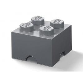 Cutie depozitare lego 2x2 gri inchis