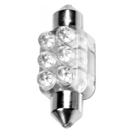 Bec LED 12V - 13x35mm - 6LED Sofit SV8 5-8 1buc - Alb