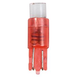 Bec tip LED 12V iluminat bord soclu pl. T5 W2x4 6d 5buc - Rosu