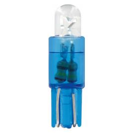 Bec tip LED 12V soclu plastic T5 W2x4 6d 2buc - Albastru