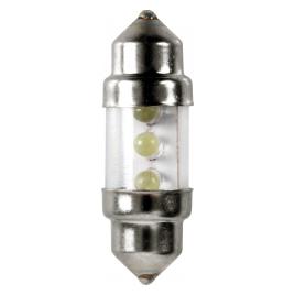 Bec tip LED 12V sofit cu 3 leduri 10x31mm SV8 5-8 2buc - Curcubeu