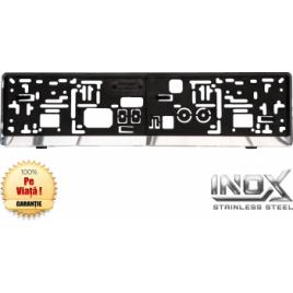Suport numar inmatriculare din inox 1buc
