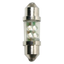 Bec tip LED 24V sofit cu 4 leduri 11x38mm SV8 5-8 2buc - Rosu