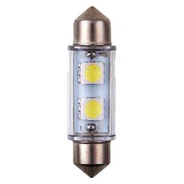 Bec Led - 2SMD 12V sofit T11x39mm soclu SV8 5-8 2buc - Alb