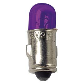 Bec clasic 2W 12V iluminat bord soclu metal BA7s 2buc - Violet