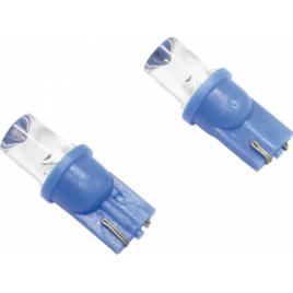 Bec tip LED 12V 5W soclu plastic T10 W2 1X9 5d 2buc Carpoint - Albastru dispersat