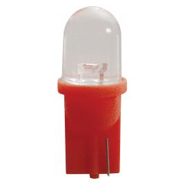 Bec tip LED 12V 5W soclu plastic T10 W2 1X9 5d 2buc Carpoint - Rosu focalizat