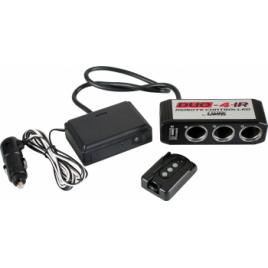 Priza tripla bricheta cu USB si telecomanda Duo-4 IR 24V