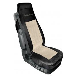 Husa scaun camion Mirian piele capri./imit. piele 1buc - Negru/Crem
