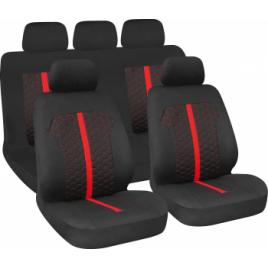 Huse scaun Stinger 9buc Negru/Rosu